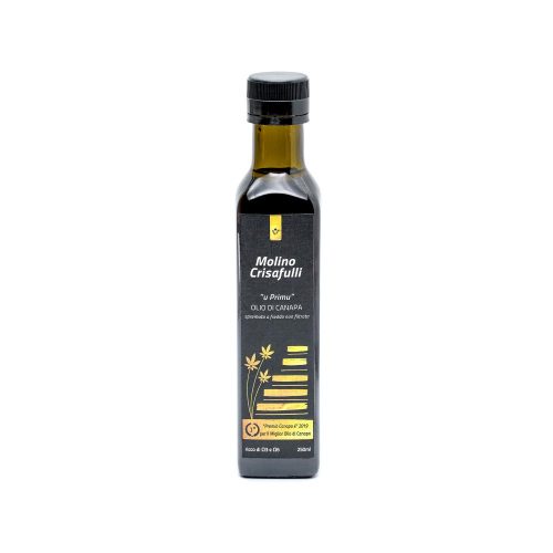 olio di canapa u primu 250 ml molino crisafulli legal weed cannabis light cbd cbg cbc store biological products premium quality
