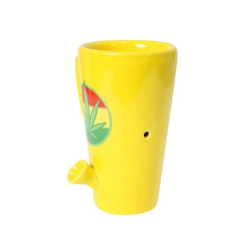 yellow bong mug rasta leaf 2 legal weed cannabis light cbd cbg cbc store biological products premium quality