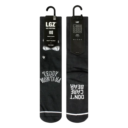 88105 LGZ Crew Sock Teddy Montana front and back