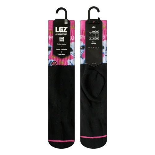 88106 LGZ Crew Sock Alien Time front and back 1