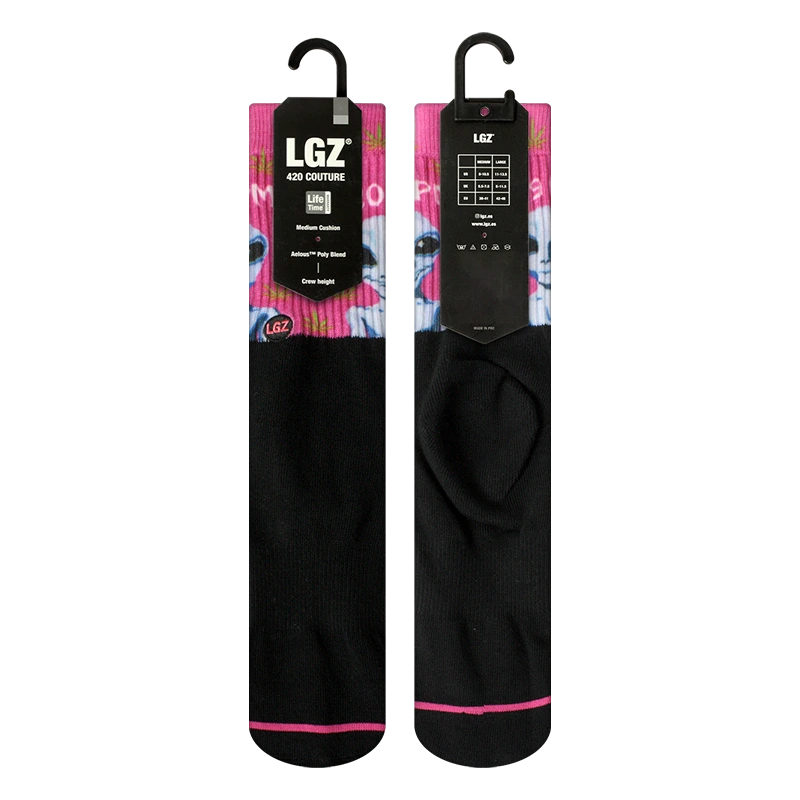 88106 LGZ Crew Sock Alien Time front and back 1